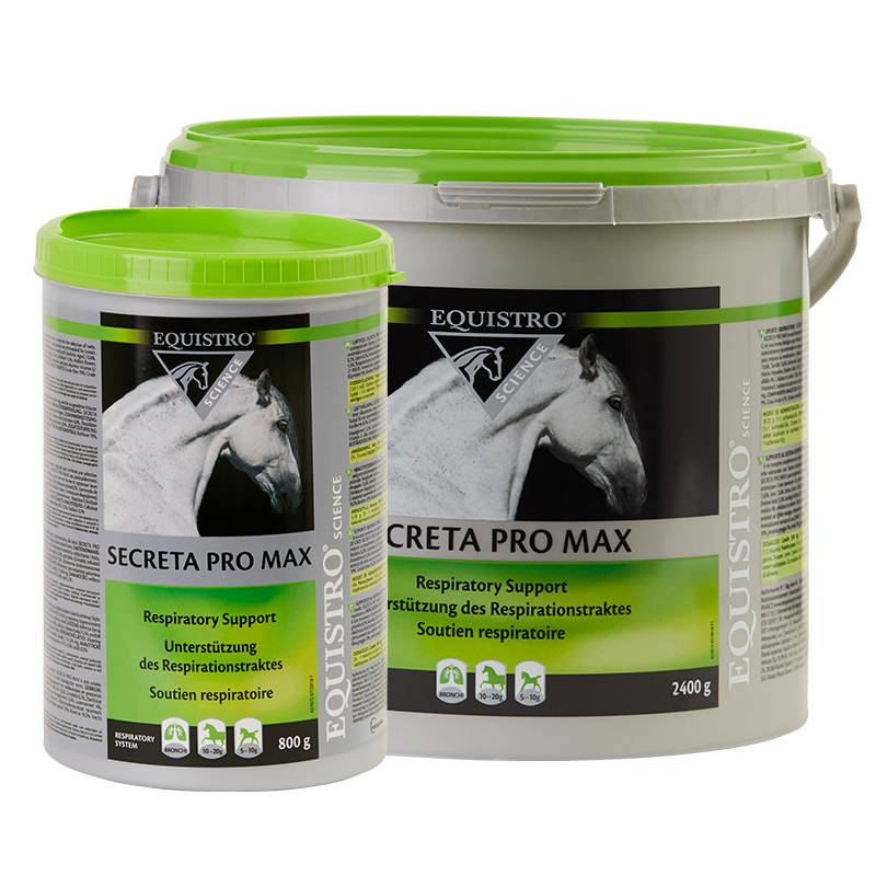 Secreta Pro Max respiratory support food supplement - Equistro