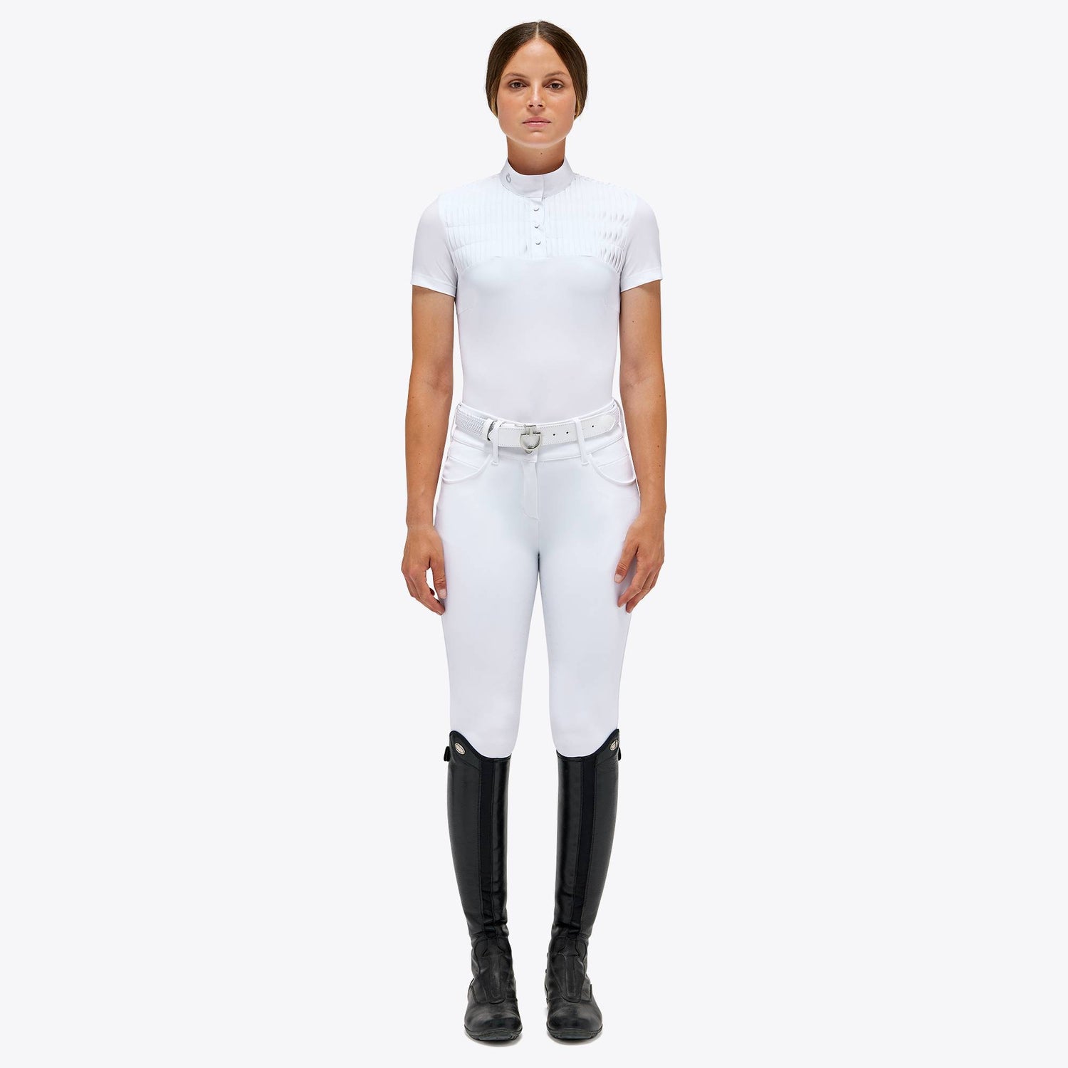 Polo de concours Jersey S/S Pleated Bib  - CAVALLERIA TOSCANA