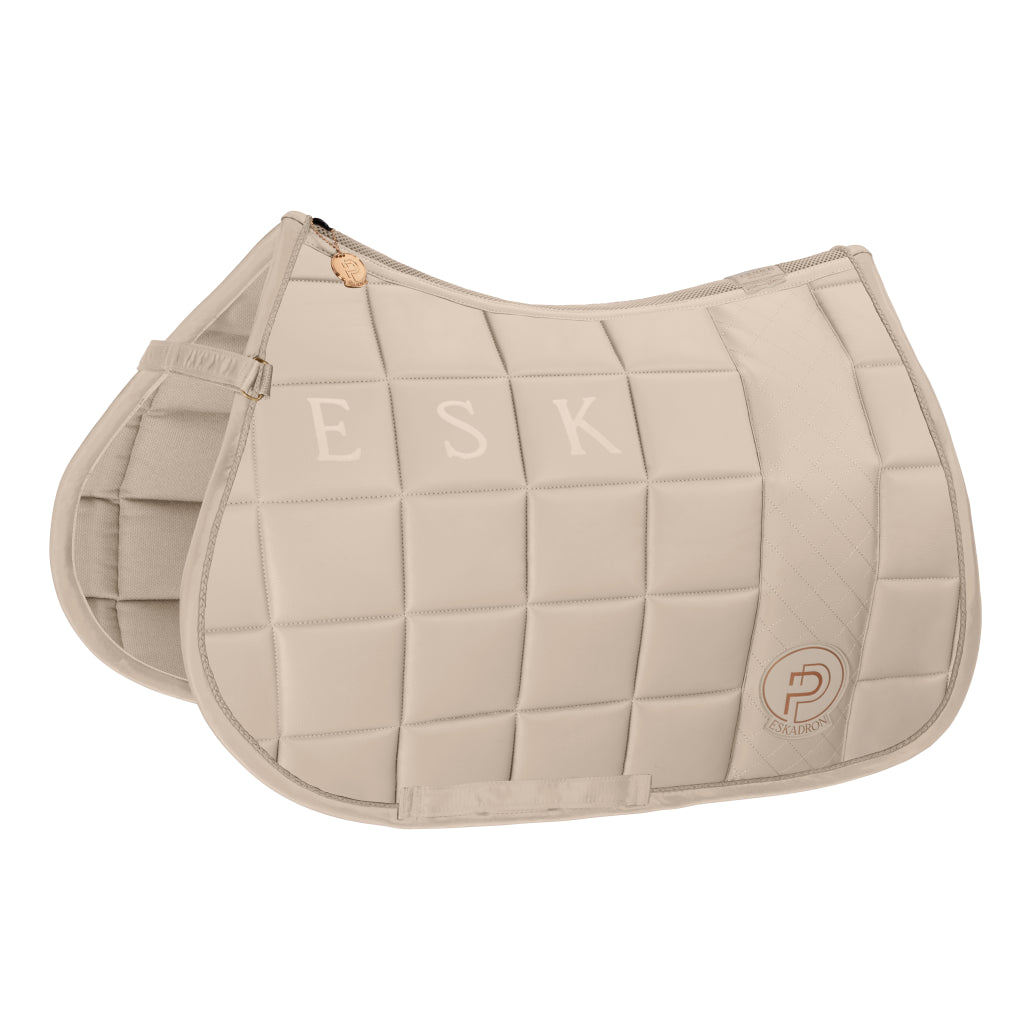 BIG SQUARE Faux Leather Platinum saddle pad 2023 - Eskadron