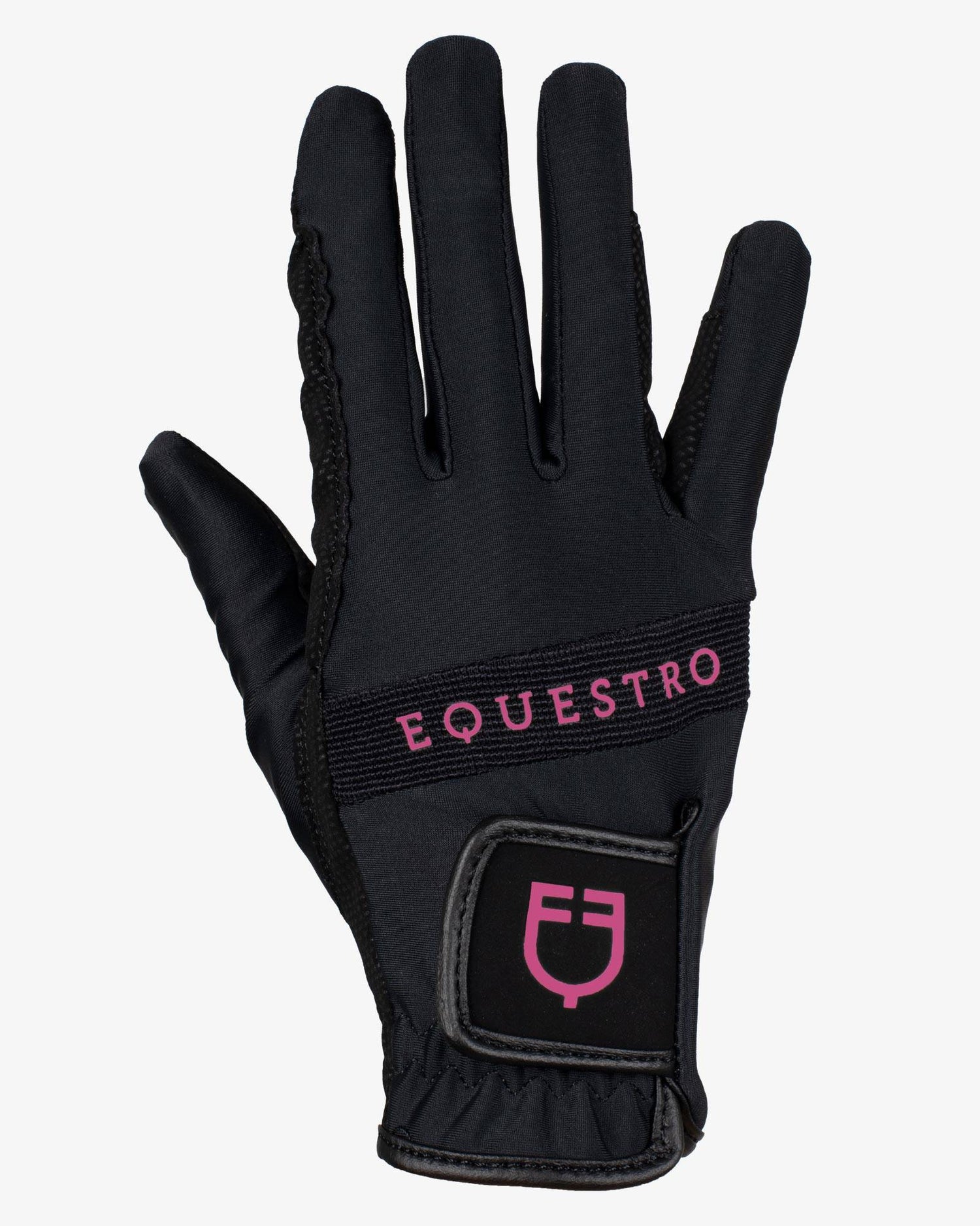 Grip riding gloves Black and Pink - Equestro