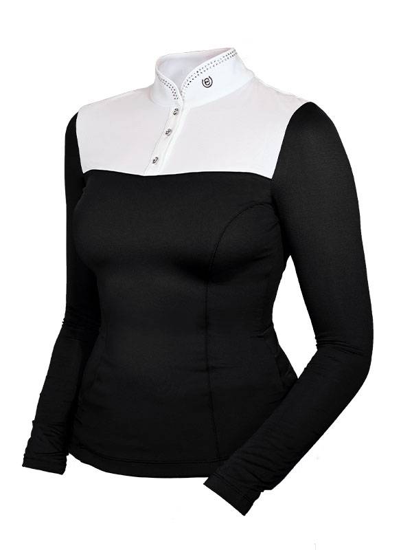 Revenew Black Edition long-sleeved competition polo shirt - Equestrian Stockholm