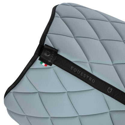 Gray mist/black logo saddle pad - EQUESTRO