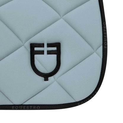 Gray mist/black logo saddle pad - EQUESTRO