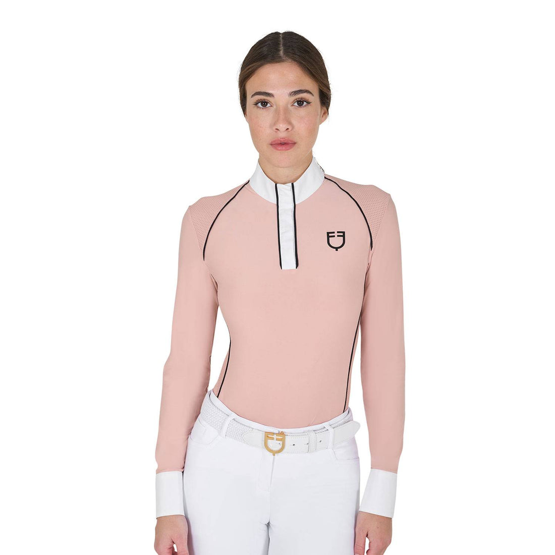 Polo de concours manches longues slim fit technique - EQUESTRO