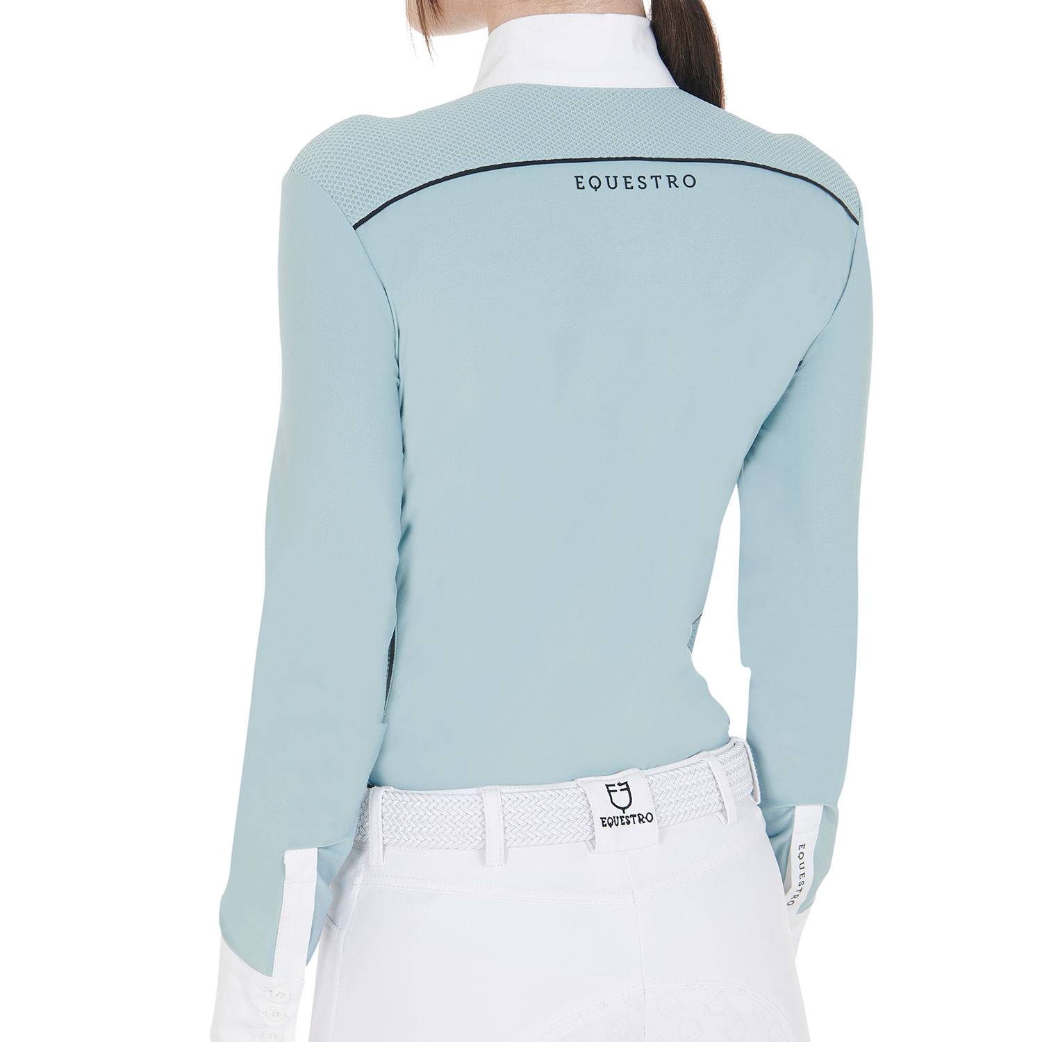 Polo de concours manches longues slim fit technique - EQUESTRO