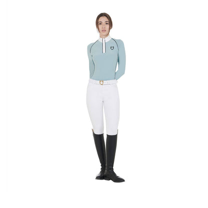 Polo de concours manches longues slim fit technique - EQUESTRO