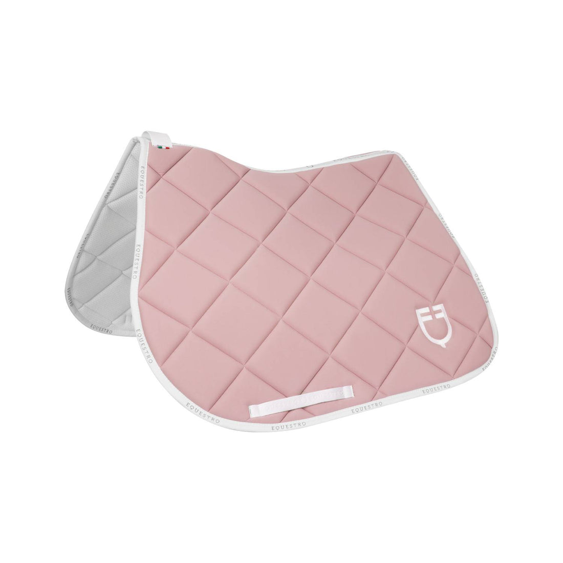 Tapis de selle logo cameo rose/blanc - EQUESTRO