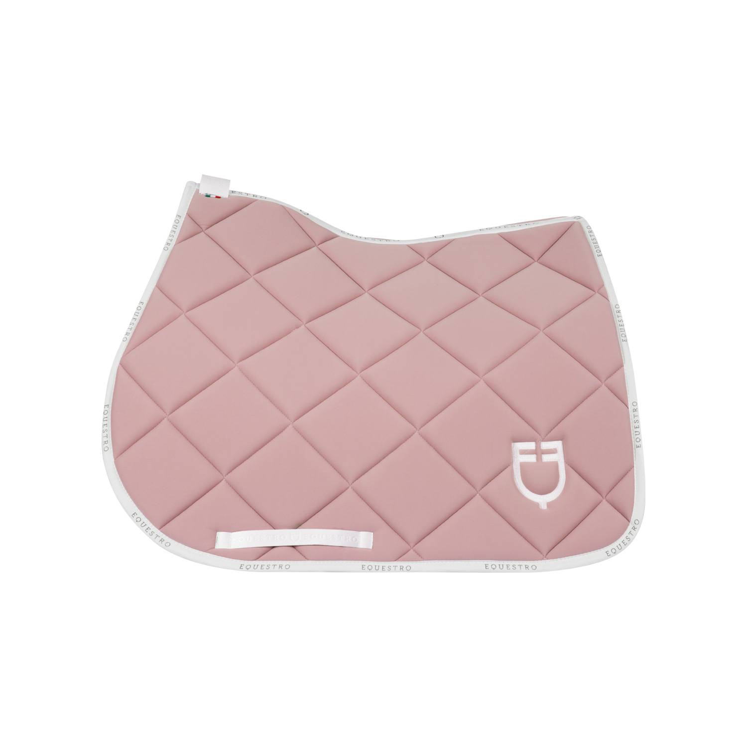 Pink/white cameo logo saddle pad - EQUESTRO