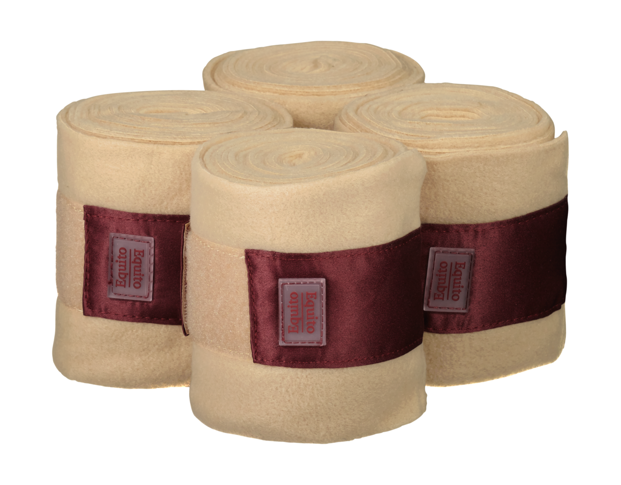 Champagne/Plum fleece strips - Equito