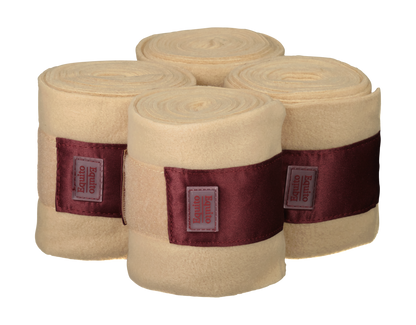 Champagne/Plum fleece strips - Equito