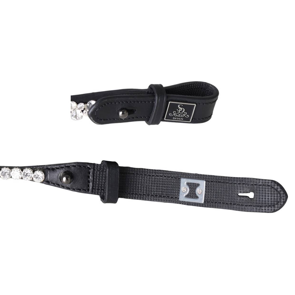 Valentino black leather browband - SD DESIGN