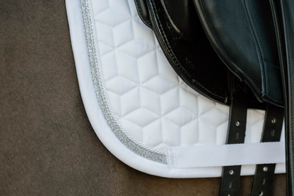 Tapis de selle Glitter Rope Blanc/Argent - Kentucky