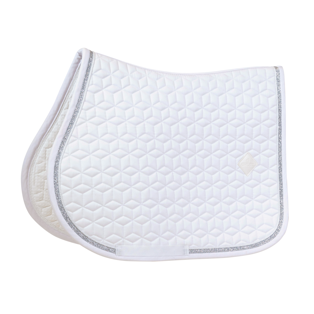 Tapis de selle Glitter Rope Blanc/Argent - Kentucky