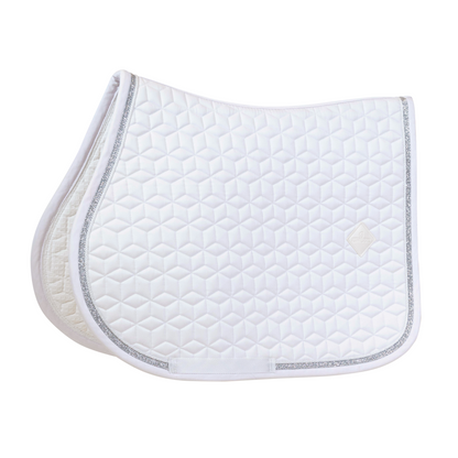 Tapis de selle Glitter Rope Blanc/Argent - Kentucky