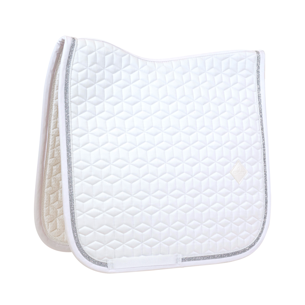 Tapis de selle Glitter Rope Blanc/Argent - Kentucky