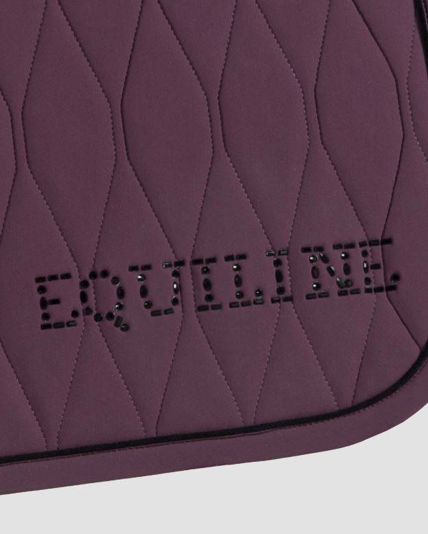 Honeycomb saddle pad with rhinestone logo - EQUILINE