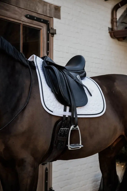 Tapis de selle Glitter Rope Blanc/Noir- Kentucky