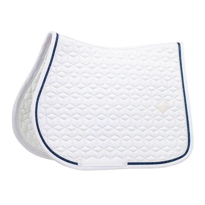 Tapis de selle Glitter Rope Blanc/Marine- Kentucky