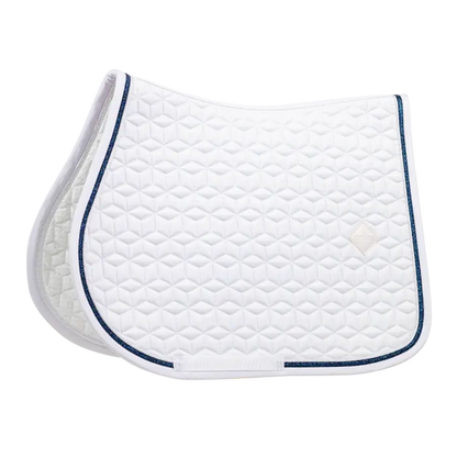 Tapis de selle Glitter Rope Blanc/Marine- Kentucky