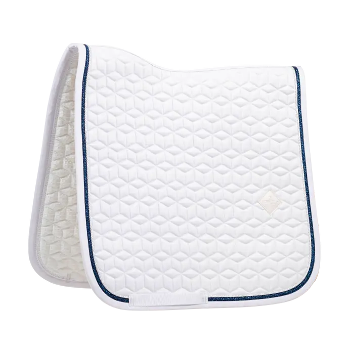 Tapis de selle Glitter Rope Blanc/Marine- Kentucky