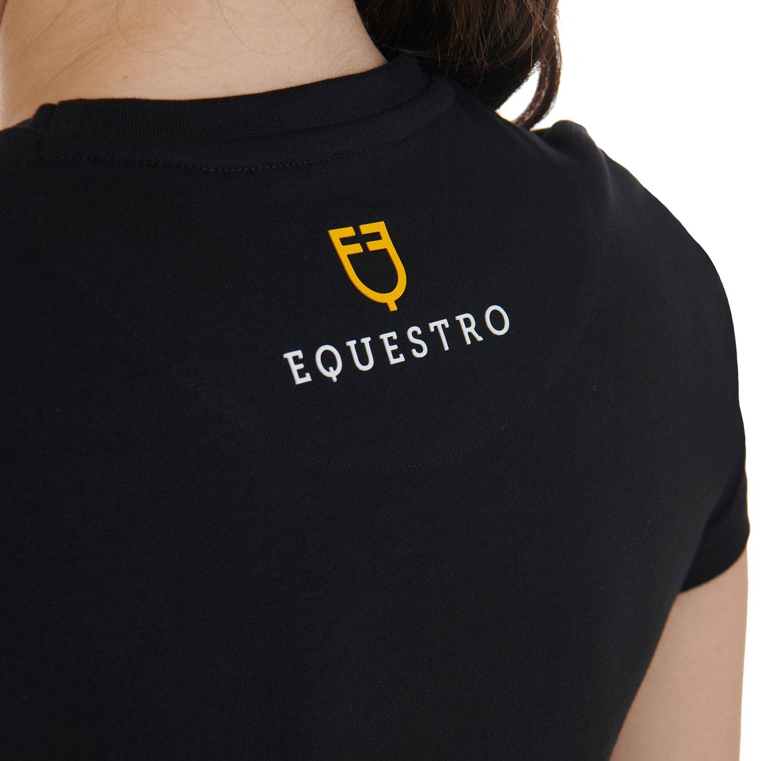 Tee-shirt slim fit strass rosegold - EQUESTRO