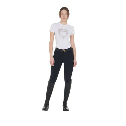 Tee-shirt slim fit strass rosegold - EQUESTRO