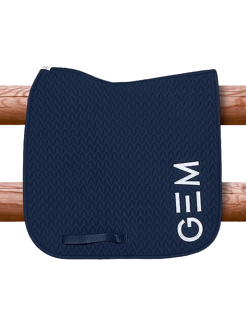 Tapis de selle DRESSAGE TEN Marine - GEM