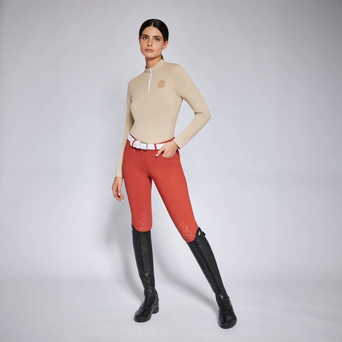 Earthenware Knee Grip Riding Pants - CAVALLERIA TOSCANA