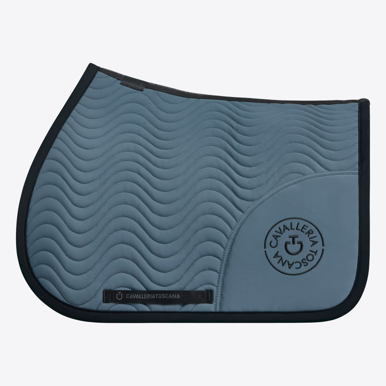 Double Orbit Wave Quilted Petrol saddle pad - CAVALLERIA TOSCANA