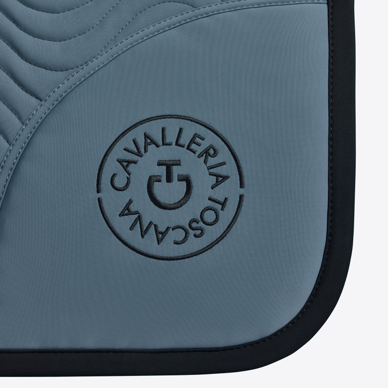 Double Orbit Wave Quilted Petrol saddle pad - CAVALLERIA TOSCANA