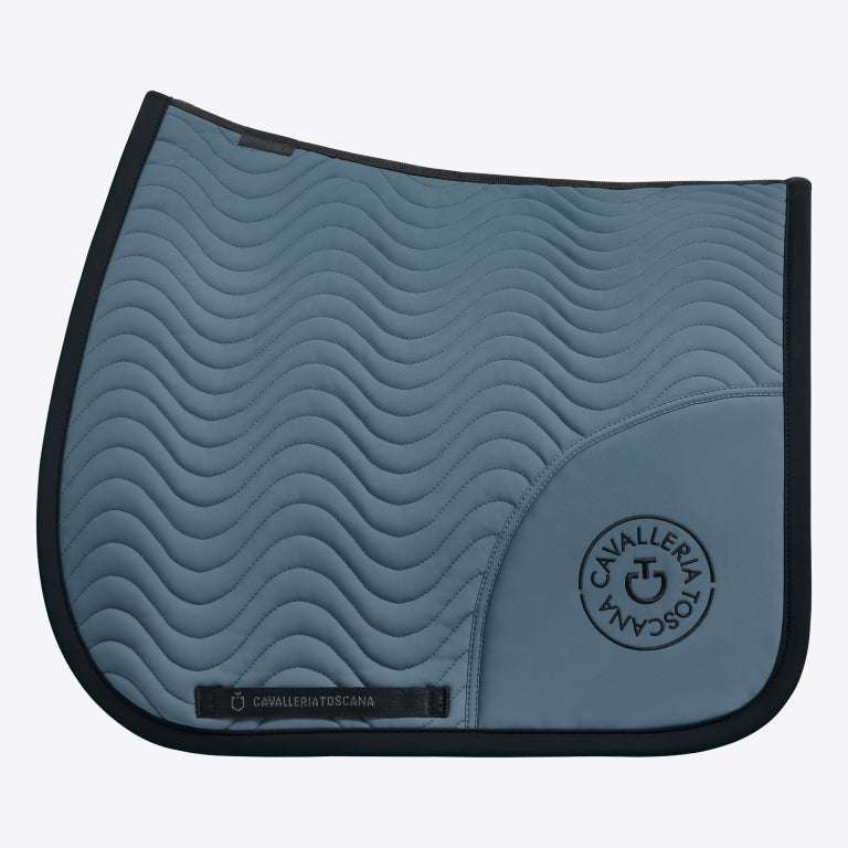 Double Orbit Wave Quilted Petrol saddle pad - CAVALLERIA TOSCANA