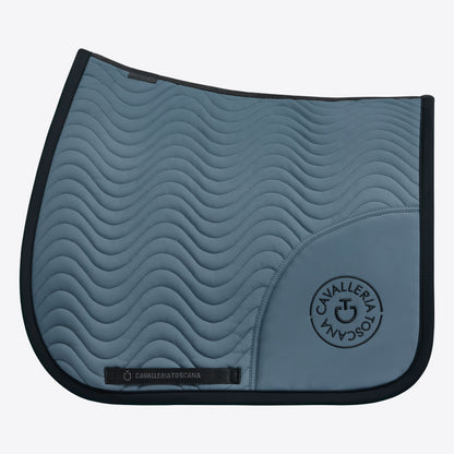Double Orbit Wave Quilted Petrol saddle pad - CAVALLERIA TOSCANA