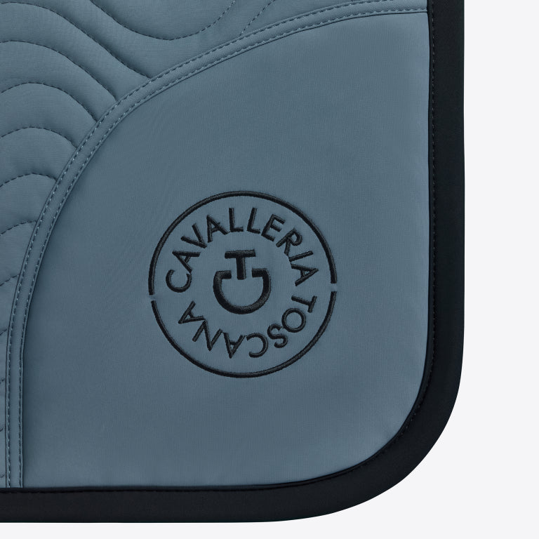 Double Orbit Wave Quilted Petrol saddle pad - CAVALLERIA TOSCANA