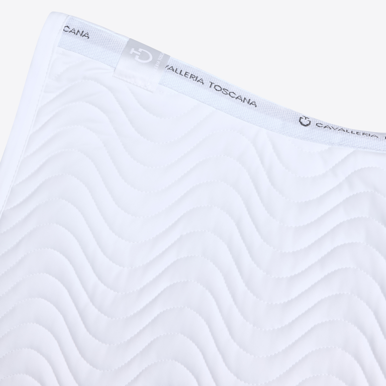 Double Orbit Wave Quilted Saddle Pad White - CAVALLERIA TOSCANA