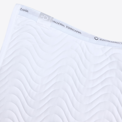 Double Orbit Wave Quilted Saddle Pad White - CAVALLERIA TOSCANA