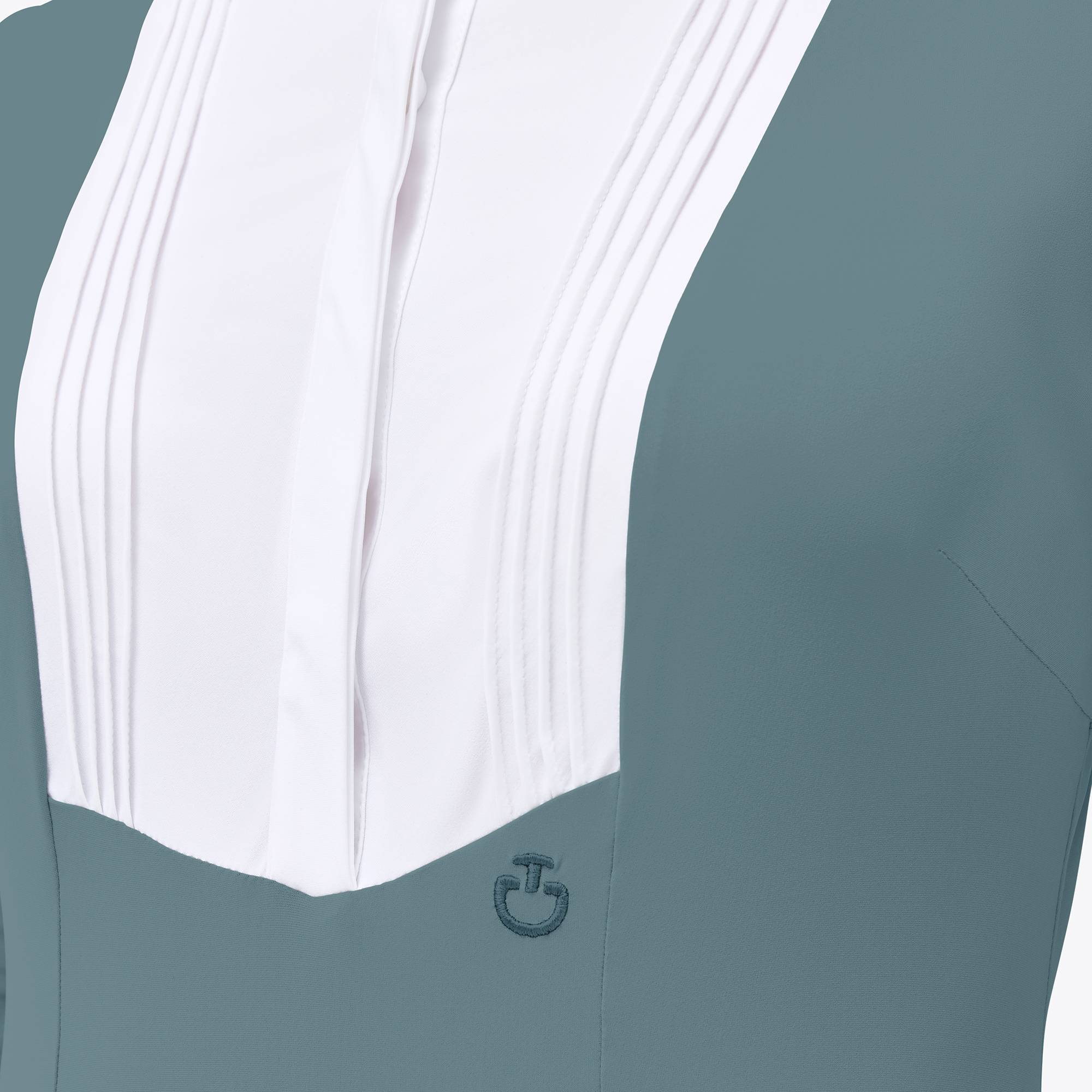 Long-sleeved competition polo shirt Petrol - Cavalleria Toscana