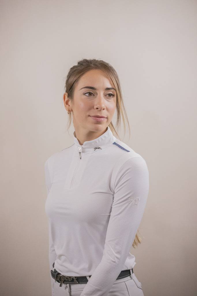 Seville mesh long-sleeved competition polo shirt - PENELOPE COLLECTION