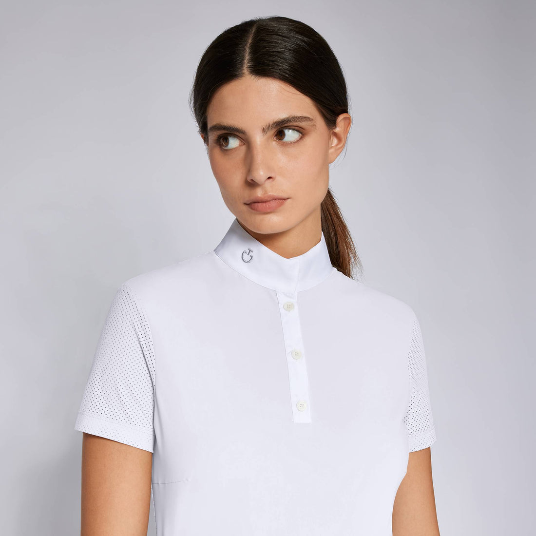 Perforated Jersey Button competition polo shirt - CAVALLERIA TOSCANA