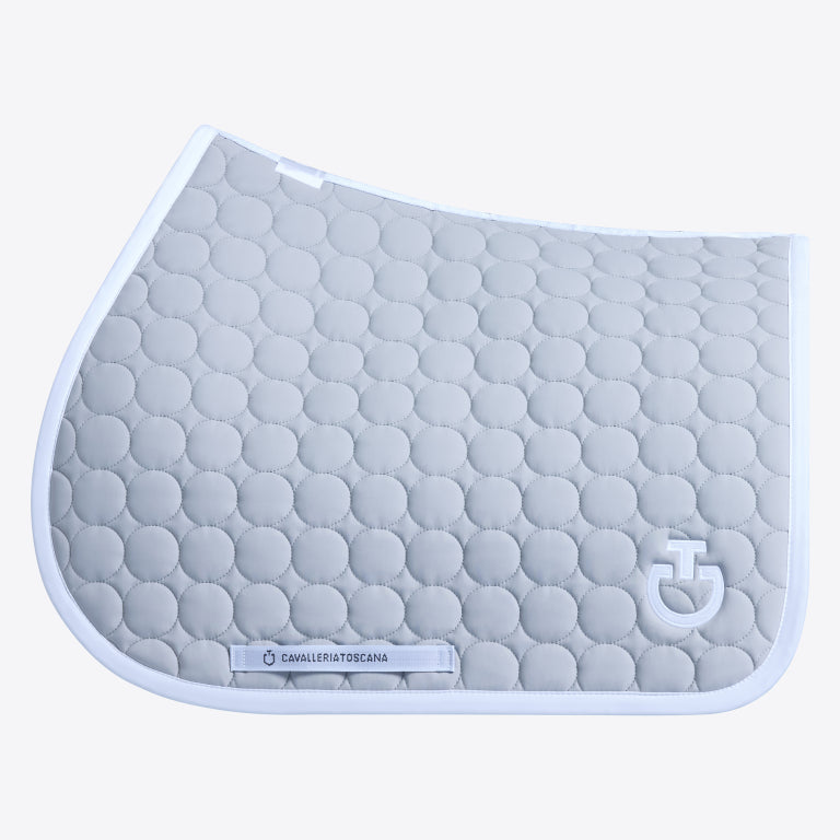 Circle Quilted Light Gray saddle pad - CAVALLERIA TOSCANA