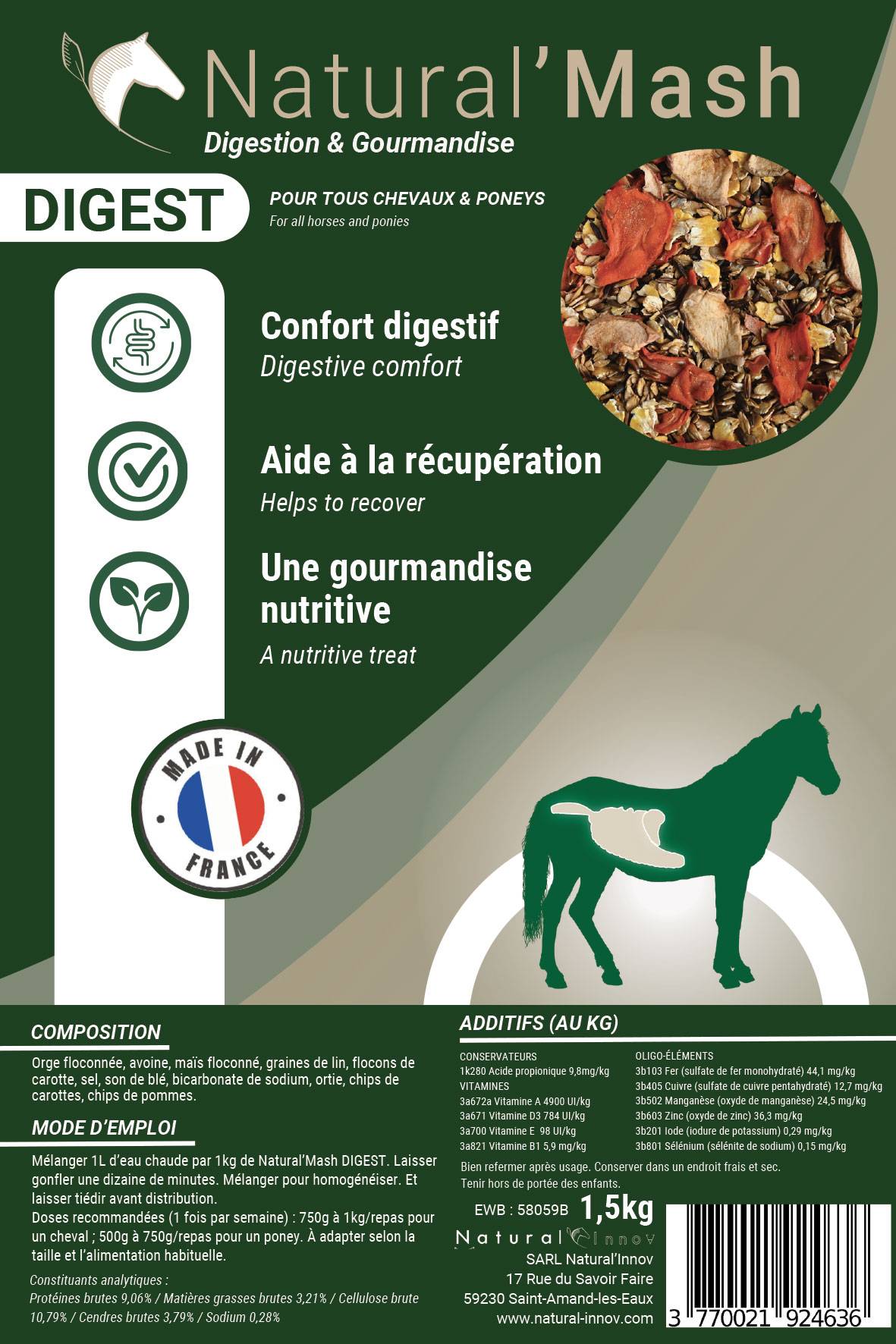 Mash pour cheval Natural&