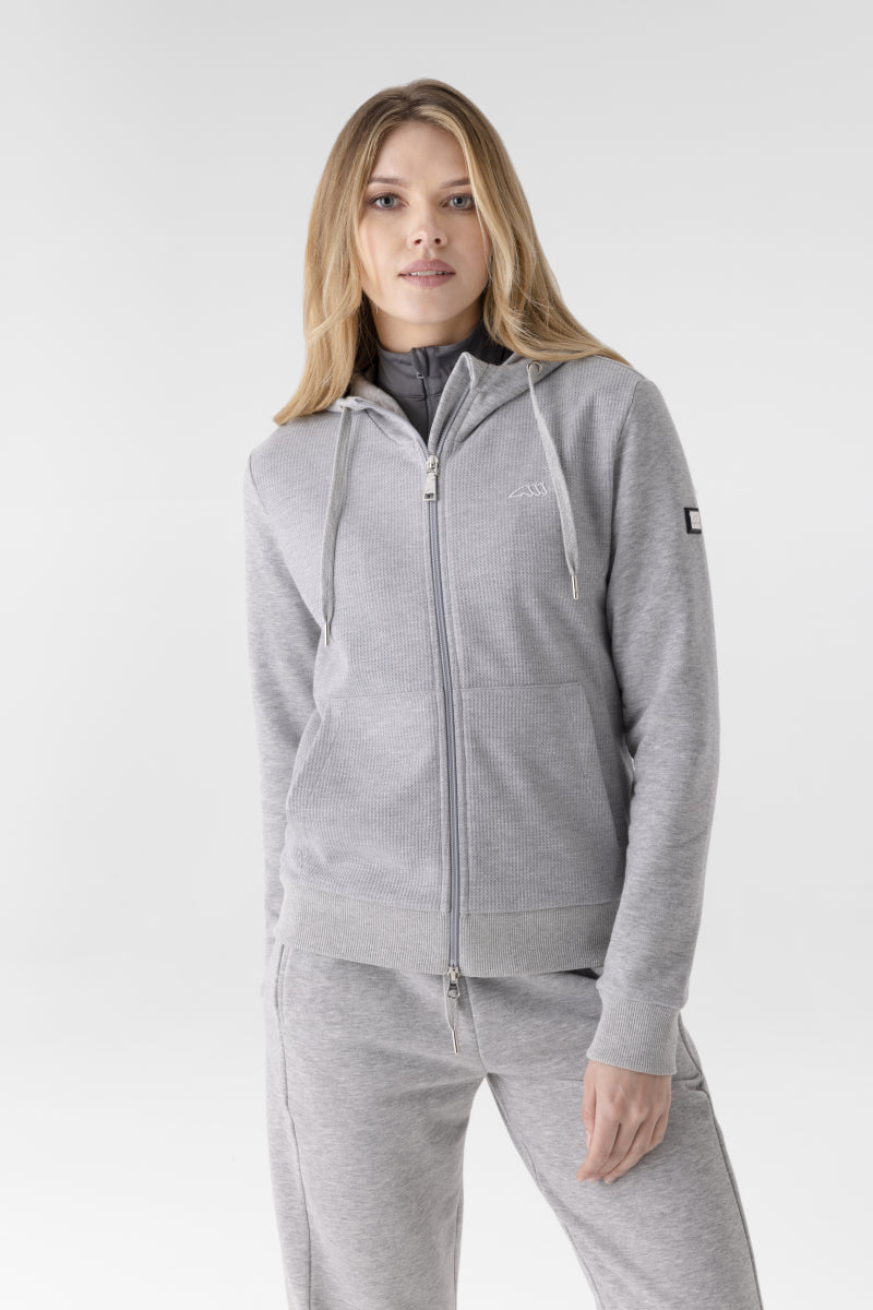 Esaste zipped hooded sweatshirt - EQUILINE