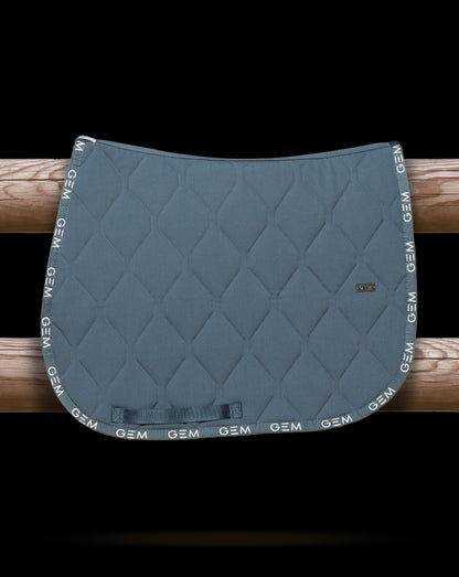 Tapis de selle LOVE Bleu orage DRESSAGE - GEM (