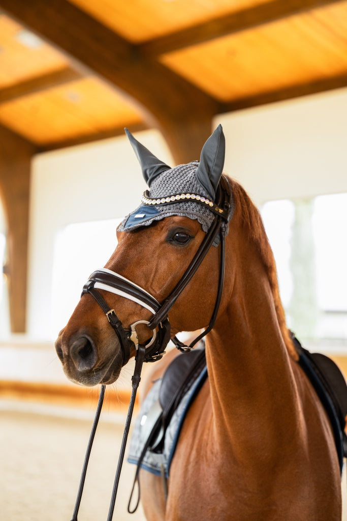 Fly cap Metallic Blue - Equestrian Stockholm