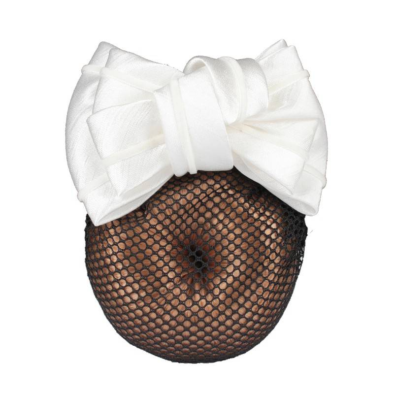 Fishnet hair bow in satin - HORKA