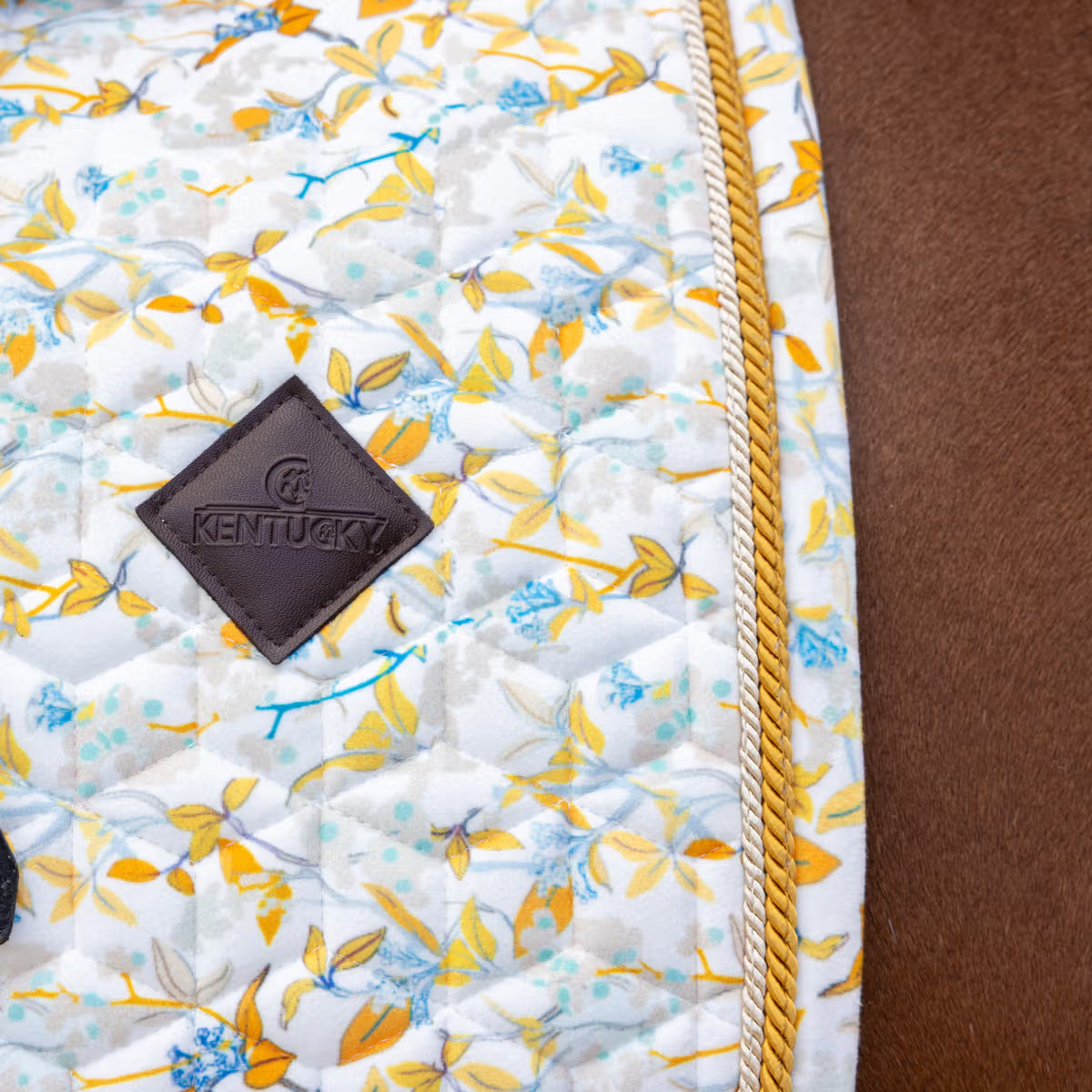 Tapis de Selle Velvet printing fleuri DRESSAGE - Kentucky