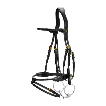 Round braided combined noseband bridle - Dy&