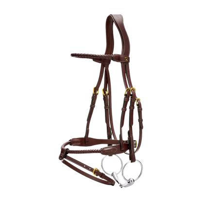 Round braided combined noseband bridle - Dy&