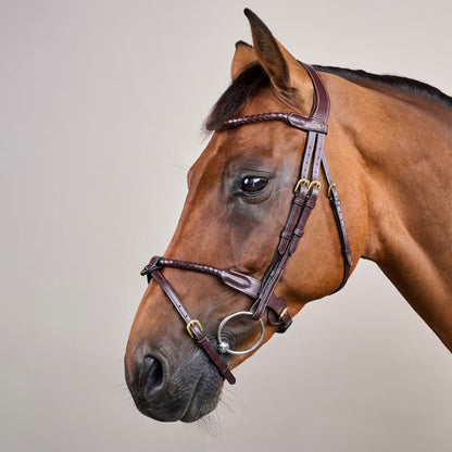 Round braided combined noseband bridle - Dy&