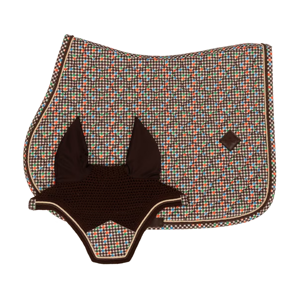 Tapis de selle Pied de poule brun MIXTE - Kentucky
