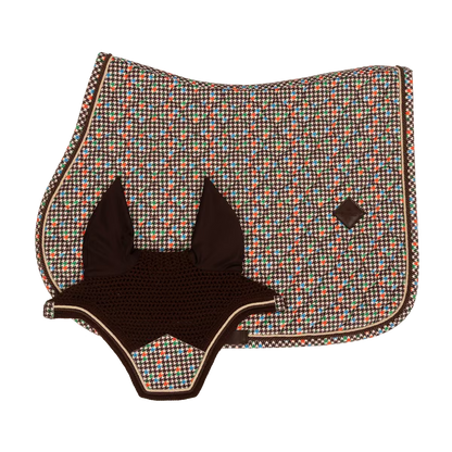 Tapis de selle Pied de poule brun MIXTE - Kentucky